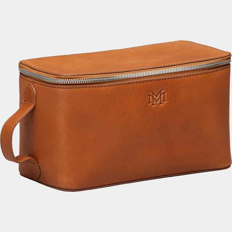 Luton Leather Washbag Cognac